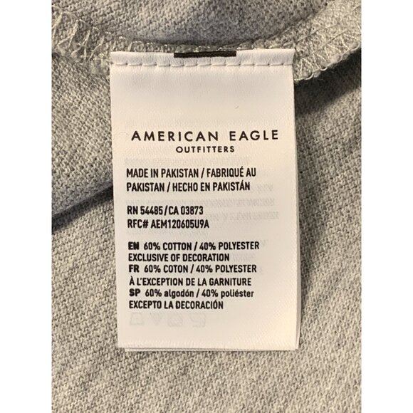 American Eagle Outfitters Mens Grey Polo Shirt XL Extra Large Short Sleeve New - Picture 9 of 10
